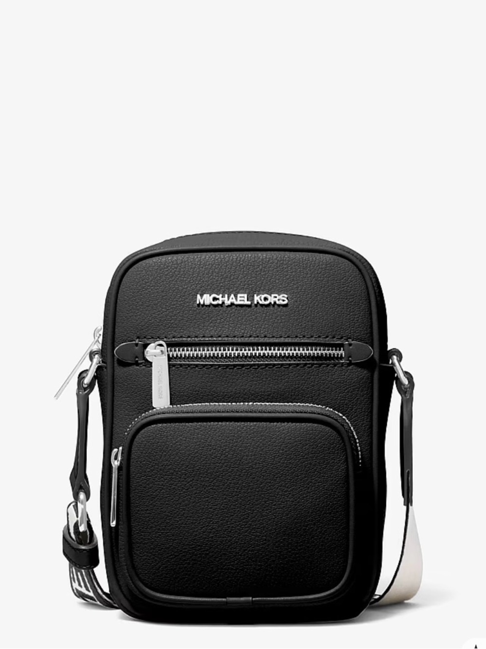 Michael Kors Black Pebbled Leather Messenger Crossbody NWT
